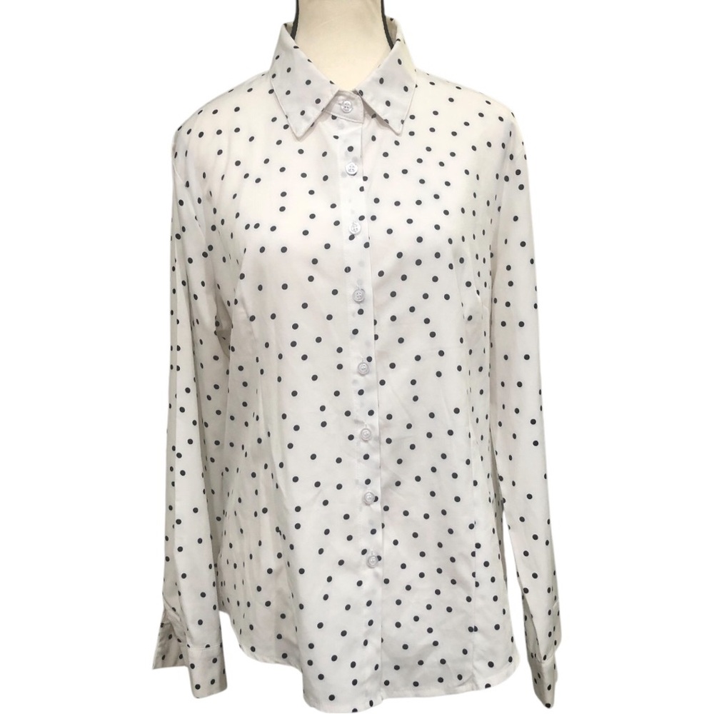 Atnlewhi Polka Dot Button-Up Shirt